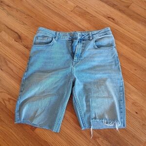 Distressed Denim Shorts